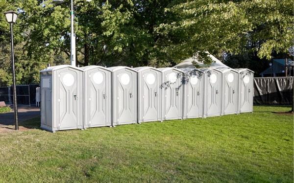 our special event porta potties can accommodate up to several hundred people depending on the number of restrooms rented